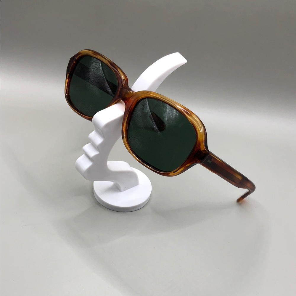 Opto Italy Vintage Brown Wood Grain Rectangular Sunglasses WIDE FIT UNISEX